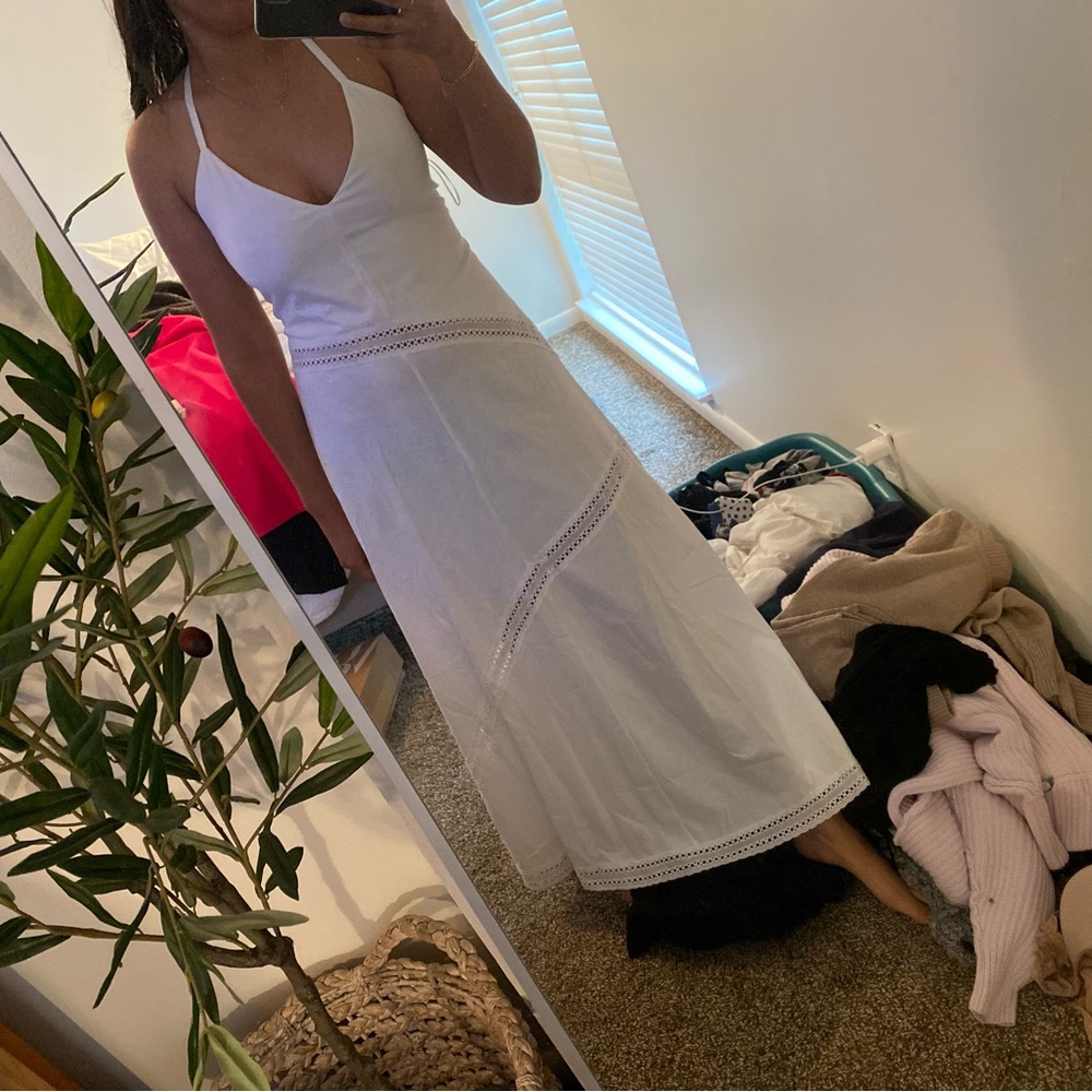 NWT S ZARA WHITE MAXI